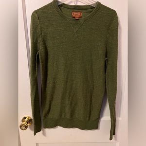 Red Ale by Alesbury Sweater Olive Green V-neck Pullover Cotton Mens Sz S